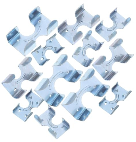 Garneck Morsetti per Funi in Ferro Zincato Doppio Foro Set 16 Pezzi 8-16 Mm Clip Metalliche per Impieghi Gravosi Accessori per Cavi Metallici Fissaggio Sicuro per Sollevamento e Legatura