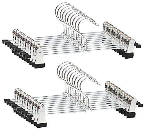 Grucce con Clip 20 pezzi 40cm Grande Grucce Gonne Antiscivolo in Metallo con Mollette Metalliche per Gonne Pantaloni Pantaloni Jeans