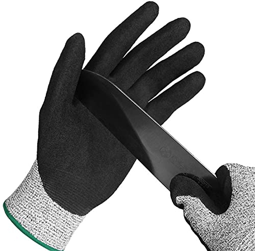 Gant Anti Coupure,Gant Huitre La Protection De Niveau 5 En Treillis Métallique En Acier inoxydable Convient Aux Gants De Travail Pour Les Huîtres,La coupe De Viande, Le Jardinage Et La Sculpture(S)