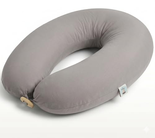 sei Design Cojín de lactancia de 170 x 30 cm, ergonómico, cojín para dormir de lado, cojín cómodo para adultos | nido para bebés recién nacidos con funda 100% algodón