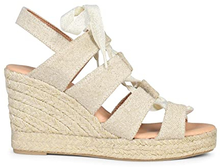miMaO ROMANA – Cuñas altas de hilo de lurex ORO, EU 36