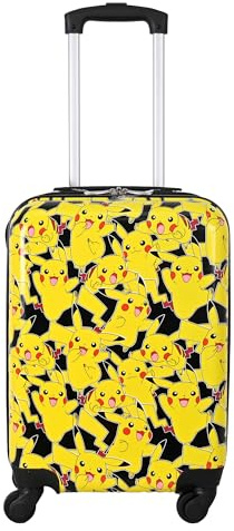 Maleta Pokemon Cabina - 4 Ruedas Giratorias y multidireccionales - Ruedas Dobles Personalizadas - Maleta rígida Muy Resistente con asa Extensible - 50 x 34 x 21 cm