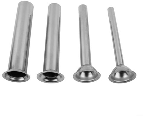 Stainless Steel Sausage Stuffer Filling Tubes, Funnels Nozzles Spare Parts Filler Tube, 4Pcs, For Homemade Sausage Making(5.4cm)