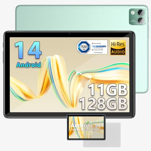 DOOGEE T10S Tablet 10 Pulgadas Android 14, 11GB RAM+ 128GB ROM (1TB SD),Tablet Infantil 2K, 6600mAh Widevine L1 Octa-Core, 8MP Cámara 1200*1920 FHD 2024 Tablet PC 4G Dual SIM/BT5.0/ GPS,5G+2.4G/WiFi