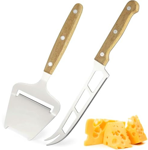 2 Stück Käsehobel,Käseschneider Set,402 Edelstahl Käsemesser,Käsemesser Set,Butterschneider,Spülmaschinenfest Zum Schneiden,Perfekt Zum Schneiden Von Weichkäse Und Schnittkäse