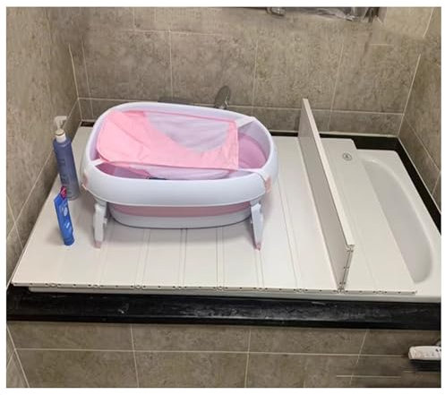 Copertura Vasca da Bagno, Pieghevole Copertura Vasca Bagno A Prova Di Polvere Pannello Isolante for Bagno, Spessore 1,2cm PVC Allungabile Vassoi Vasca Da Bagno for Terme Bagni Al Latte pieghevole(80x1