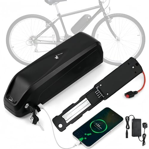 Xiseny Hailong Batterie Lithium de vélo électrique 36/48V, 13Ah 15Ah 18Ah 20Ah, Moteurs 250–1500W, connecteur 4 Broches, Compatible Mifa/Prophete/Tianneng & Kits Moteur Central/arrière.(36V15Ah)