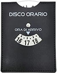 GUTE LINES Disco Orario Parcheggio, Disco Ora di Arrivo 8-20, Disco Orario Europeo Unificato, Chip del Carrello, Timer Parcheggio per Auto Camion Camper (Nero)