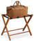 Relaxdays Kofferständer klappbar, Holz Gepäckablage, HBT: 54,5 x 66 x 44 cm, Kofferhocker für Hotel & Zuhause, Natur