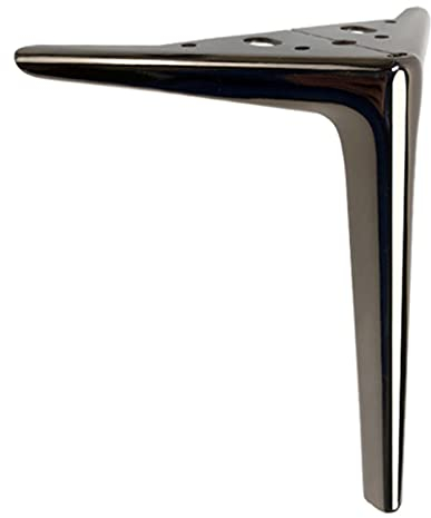 Möbelfüße Metall, Möbelfüsse Dreieck Schrankfüße Schwere Sofa Füße TV Bank Füße Sideboard Füße Couchtischbeine Tischfüße DIY Metall Möbelbeine mit Schrauben,4 Stück (12cm,Schwarze Perle)