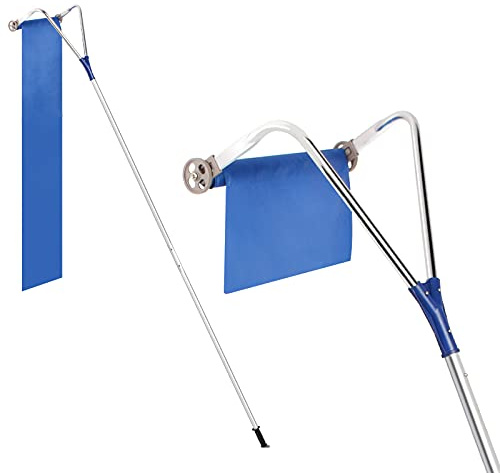 Todeco Tetto Neve Pala, Neve Rastrello Rimozione Attrezzo, con Regolabile telescopico Maniglia 170-650cm, con 2 Ruot, tessuto oxford 450*42cm