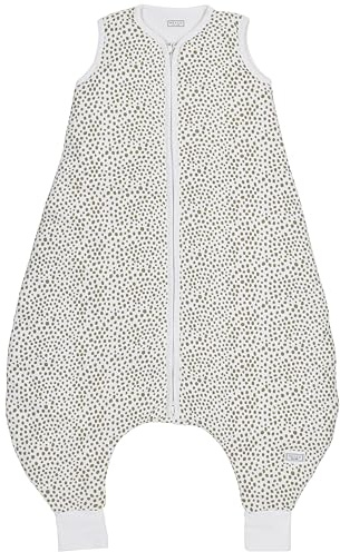 Meyco Baby Baby Cheetah sleep overall jumper, lined (100% cotton, full zip, skin-friendly, wrinkle-resistant, perfect fit, size : 80 cm), taupe