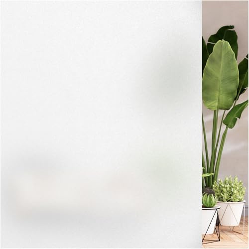 Bectosy Window Privacy Film Frosted Glass Window Film Heat UV Blocking Static Cling Non-Adhesive Window Frosting Film for Bathroom Home Office(Frosted, 17.5 x 78.7)
