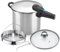 Alza Omega - Olla a Express Rápida de 8 Litros + Cestillo, Acero Inoxidable 18/10, Apta Para Todo Tipo de Cocinas, Inducción