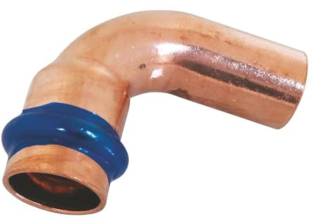 SOMATHERM FOR YOU, Courbe 90° en cuivre à sertir MF Ø16, raccord indémontable conforme EN1057, pression max 16 bars, température max 95°C, témoin de sertissage EPDM, profil V