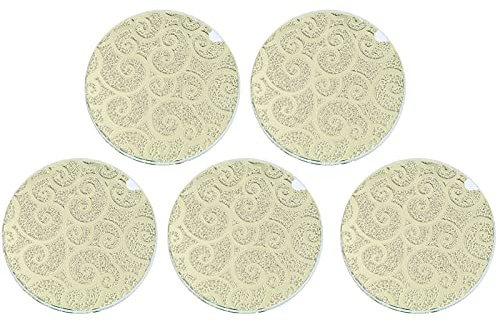 Wimpern Erweiterung Klebstoff Dichtung Palette wiederverwendbare tragbare tragbare falsche Wimpernhalter hochwertiges Glasmaterial für Wimpern Schönheitspersonen (Goldene Farbe)