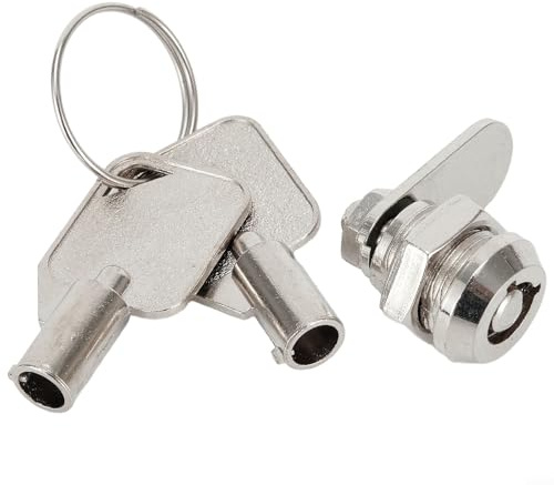 Cerradura cilíndrica de aleación de zinc de 12 mm para gabinete, buzón, cajón, casa rodante, puerta con llave igual de seguridad (1 unidad)