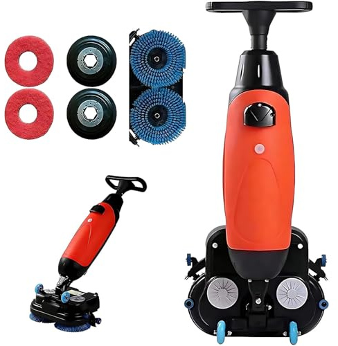 WEIMILOR Commercial Floor Washer,Walk Behind Floor Scrubber,Electric Floor Cleaner,Floor Buffer Polisher Machine,Floor Scrubber for Kitchen,for Schools,Supermarkets,Hotels,Factories White
