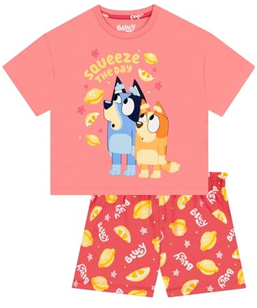 Bluey Pyjamas, Bingo Pyjamasset För Flickor, sommarpyjamas Med Kort ärm Och Shorts, Rosa 116