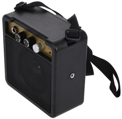 BESTonZON Mini Amplificatore per Chitarra Elettrica 5w Suono ad Alta Fedeltà e Struttura Robusta in Plastica e Metallo, la Pratica Musicale