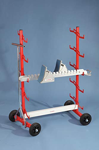 Polanik Transportwagen für zehn Startblöcke - Fahrbar - Mit Zuggriff - Leichtathletik - BR15-10-W
