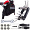 Fahrrad Reparatur Set Premium - 10-in-1 Multitool mit Kettenwerkzeug, Reifenhebern & wasserdichter Satteltasche | Inkl. 6 Reifenpflastern | Langlebig (Kohlenstoffstahl) | 6 Monate Garantie