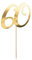 Schnooridoo Cake Topper Kuchen Dekorieren Torten Deko Hochzeit Geburtstag (Zahl 60 gold)