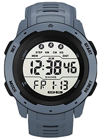 Military Watches for Men Waterproof Multifunctional Watches Men Army Digital Sports Outdoor Stopwatch Luminous Timing Mens Sport Running Watch(Grey)
