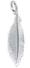 Kualitas Genuine 925 Sterling Silver Feather Pendant NO CHAIN