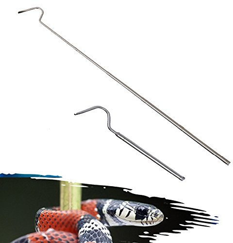 V-CHEETONG 24 Inch Snake Hook Extendable Stainless Steel Handing Tool Reptile Grabber Snake Catcher