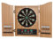 Elektronische Dartscheibe Schrank mit Stimme & LED-Anzeigen, Elektronische Dartboard Dartboard Kabinett 27 Spiele 243 Spieloptionen E-Dartscheibe bis zu 16 Spieler