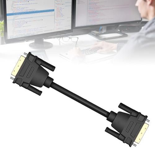DVI Till DVI-kabel, Plug and Play DVI-hane Till DVI-hane-kabel Pålitlig Oxidationsbeständig 24+1-stift för Projektorer (5M)