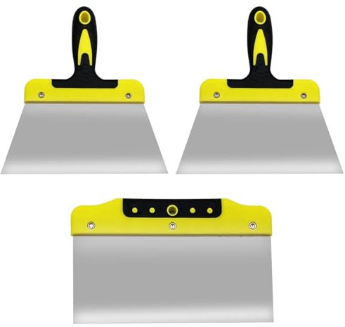 3 coltelli da 20,3 cm per stucco per legno, raschietto in acciaio inox resistente, raschietto per carta da parati, raschietto, raschietto per stucco, set di coltelli da riempimento, per rimuovere