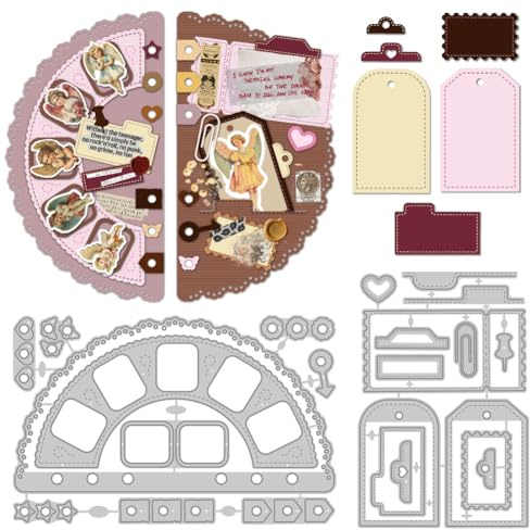 DELORIGIN 3D Tagebuch Stanzer Zur Kartengestaltung Loseblattbuch Etikett Stanzformen Aus Kohlenstoffstahl Planordnerseiten Scrapbooking Für Tagebuch Fotoalbum Geburtstagsgeschenk Party