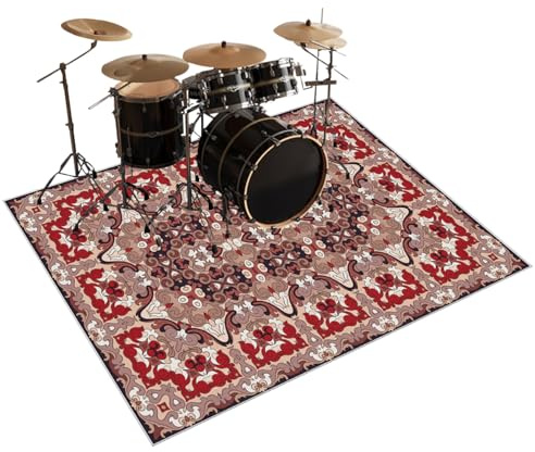 Drum Carpet Drum Rug Drum Mat Soundproof Blanket For Bass Drum Snare Jazz Drum Kit Shock Electronic Drum Thickened Drum Carpet Professional Non-Slip Rugs Musical Instrument Mat Drum Rugs 110 x 80 cm