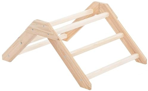 Chick Abborch leksaker, trä stativ kycklingar och små husdjur, 50 x 35 cm halkfri träningsstege tillbehör för fjäderfä Coop, gerbils, papegojor, hamstrar, husdjursfåglar