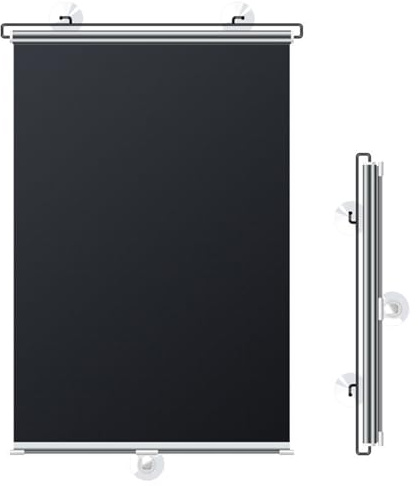 Generico Tenda a rullo oscurante con Ventose,40X60CM Tenda Oscurante da Interno, Retrattile Automatico, Protezione Solare Termiche Isolantee Protezione UV,Senza Foratura nero