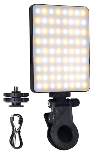 Lumière Selfie Portable pour Téléphone | Éclairage LED Portable 60 pour Selfie et Conférence Vidéo | Éclairage Photo Vidéo pour Streaming Webcam Ordinateur Appels Nocturnes