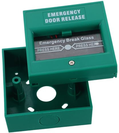 Gatuida Bouton Alarme Incendie Manuel Réinitialisable Bouton Sécurité Bris de Verre pour Sortie de Secours Activation Fiable Compatible Systèmes Traditionnels Dispositif Urgence