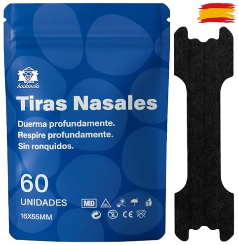 60 Tiras Nasales Deportivas Antirronquidos, Mejora la Oxigenacion y la Respiracion, Alivia la Congestion Nasal. Tiras Nasales para Dormir(16x55)