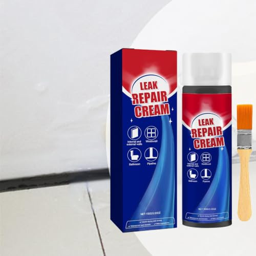 Spray Sellador Impermeable 100 Ml | Con Cepillo | Relleno De Huecos De Pared De Secado Rápido | Resistente A -30°C A 80°C | Para Paredes Y Techos, Ventanas Con Marco De Pared De Canalón.