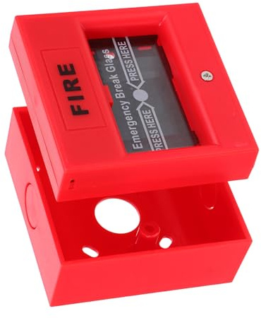 ORFOFE Pulsante di Emergenza Antincendio Ripristinabile Chiave, Interruttore Manuale di Allarme per Sistemi Tradizionali, Pulsante di Chiamata per Sicurezza e Rilascio Rapido in Caso