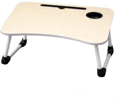 Nakloe - Bandeja para Cama - Mesa para Cama - con Soporte para Tablet y Vaso.