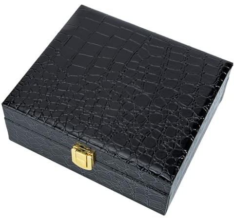 Portable Flip-top Decorative Cigar Box Humidor Made of Wood and Pu with Iron Hinges, Protects Cigars to Keep Fresh, Easy to Use for Travel and Home Storage