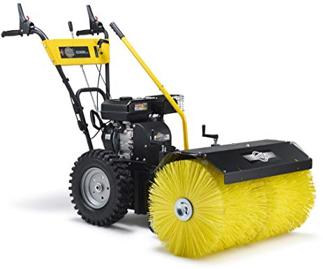 TEXAS Profi Kehrmaschine Benzin 80cm Combi 800TGE E-Starter Set 2in1 Schneekehrmaschine Motorbesen Laubkehrer Schneeräumer mit Radantrieb | 4 Takt | 5,7PS | 4+1 Gänge | Grundgerät inkl. Kehrbesen