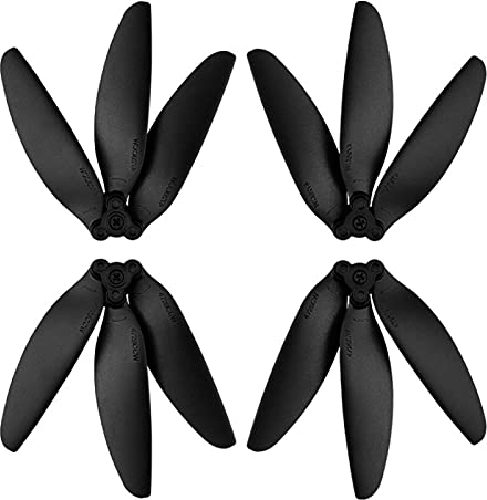 GeKLok Leise Flight Propeller für DJI Mavic Mini 2, Geräuschreduzierung, faltbar, 3 Flügel-Propeller, Reparaturteile, PC-Drohnen-Zubehör (schwarz)
