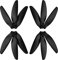GeKLok Leise Flight Propeller für DJI Mavic Mini 2, Geräuschreduzierung, faltbar, 3 Flügel-Propeller, Reparaturteile, PC-Drohnen-Zubehör (schwarz)