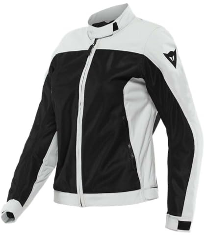 Dainese Sevilla Air Lady Tex Jacket, Motorradjacke Sommer, Damen, Schwarz/Glacier-Gray, 54