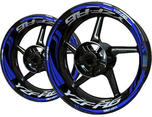 ZWBHNB Pegatina Borde Ruedas Pegatinas Reflectantes para Rueda De Motocicleta, Pegatinas para Llantas para Y&amaha YZF R6, Cinta Adhesiva Decorativa con Rayas Calcomanías Ruedas(Color 2)