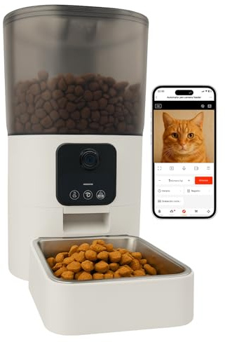 Comedero Automático con Cámara | Alimenta y Observa a tu Mascota Desde el Móvil | Control y Tranquilidad